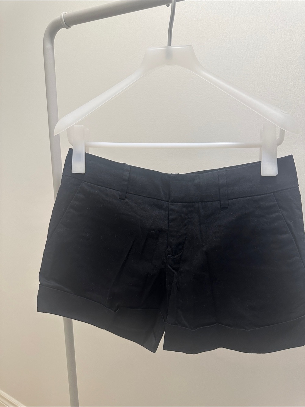 Club Monaco Black Tailored Cuffed Shorts